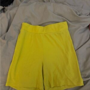 Forever 21 High Waist Yellow Shorts